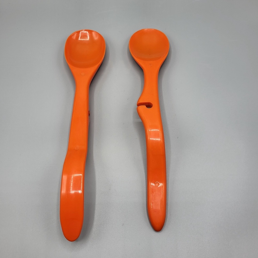 Rachael Ray 2 Piece Set Orange Lazy Tools Silicone Cooking Spoon Utensil